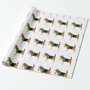 Beagle Christmas Gift Wrapping Paper