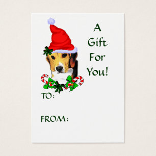 Beagle Christmas Gifts Name Tags
