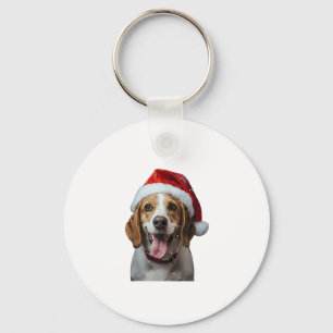 Beagle Christmas  Key Ring
