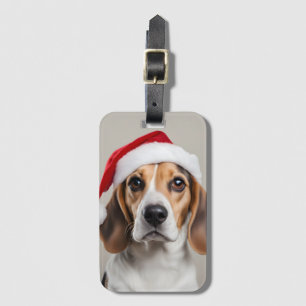 Beagle Christmas Luggage Tag