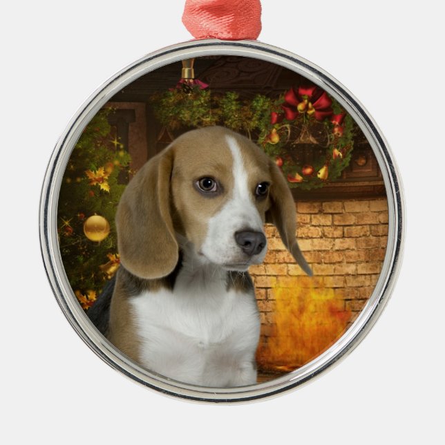 Beagle Christmas Ornament (Front)
