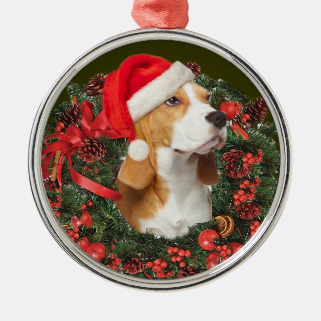 Beagle Christmas Ornament (Front)