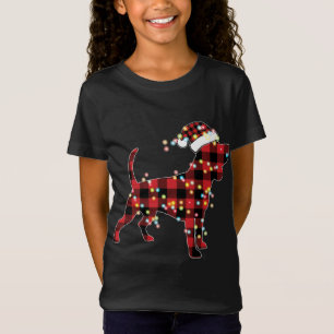 Beagle Christmas Red Plaid Buffalo Pyjamas Xmas Do T-Shirt