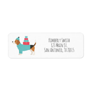 Beagle Christmas Return Address 