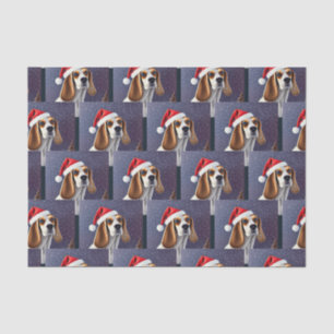 Beagle Christmas Santa Tissue Paper