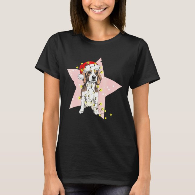 Beagle Christmas T-Shirt (Front)