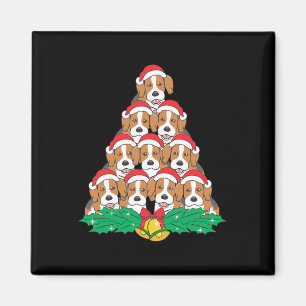 Beagle Christmas Tree Beagle Dog Lover Holidays  Magnet