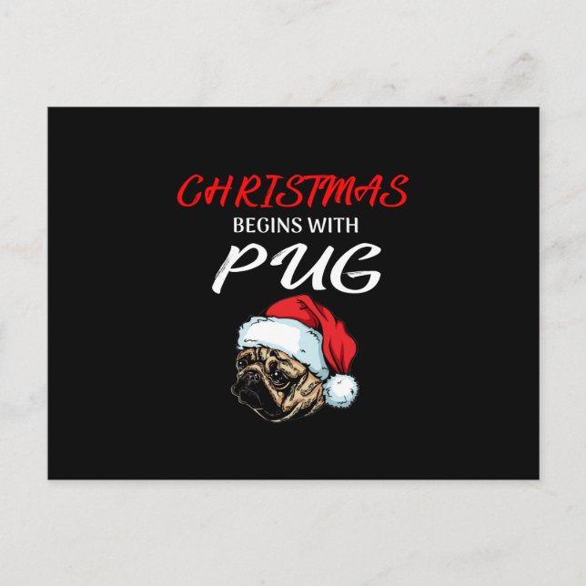 Beagle Christmas Tree Covered By Flashlight Postcard (Front)