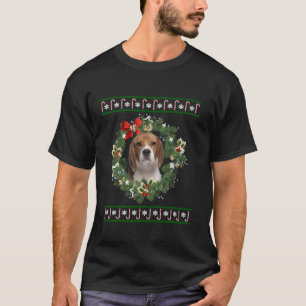 Beagle Christmas Tree Dog Santa Xmas Tee Pyjamas L