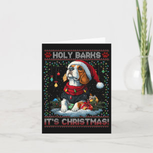 Beagle Christmas Tree Lights Decorations Dog Lover Card