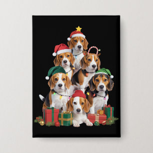 Beagle Christmas Tree With Santa Hat Dog Mom Dogs 