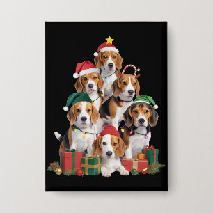 Beagle Christmas Tree With Santa Hat Dog Mum Dogs 