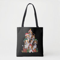Beagle Christmas Tree With Santa Hat Dog Mum Dogs 