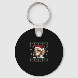 Beagle Christmas Uglyer Dog Xmas Oversized T-Shirt Key Ring