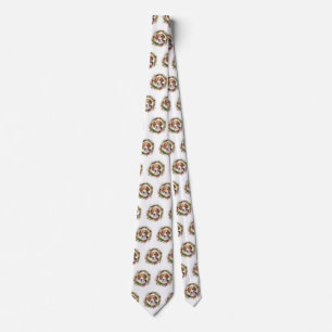 Beagle Christmas Wreath Festive Pup Tie