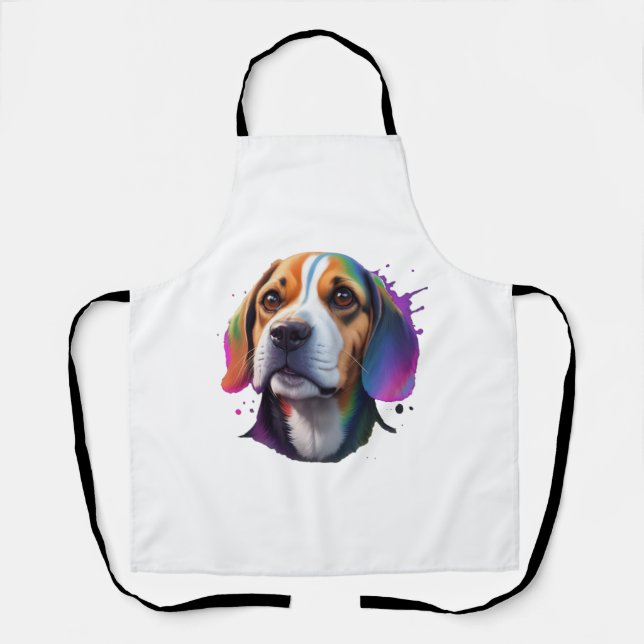 beagle colourful   apron (Front)