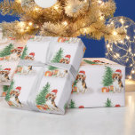 Beagle Cute Dog Santa Festive Christmas Wrapping Paper<br><div class="desc">Add the finishing touch to your gifts this holiday season with this Merry Christmas beagle wrapping paper santa dog with tree, and matching decor. This beagle holiday wrapping paper features a watercolor dog with santa hat and a holiday tree. This beagle christmas wrapping paper will be a favourite among beagle...</div>