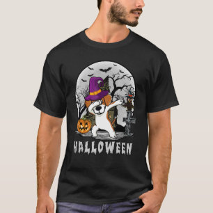 Beagle Dabbing Witch Hat Pumpkin Dog Halloween T-Shirt