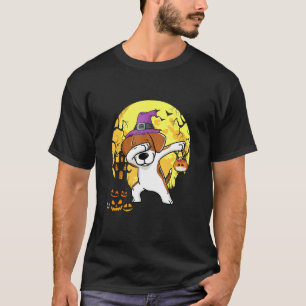 Beagle Dabbing Witch Pumpkin Dog Halloween T-Shirt