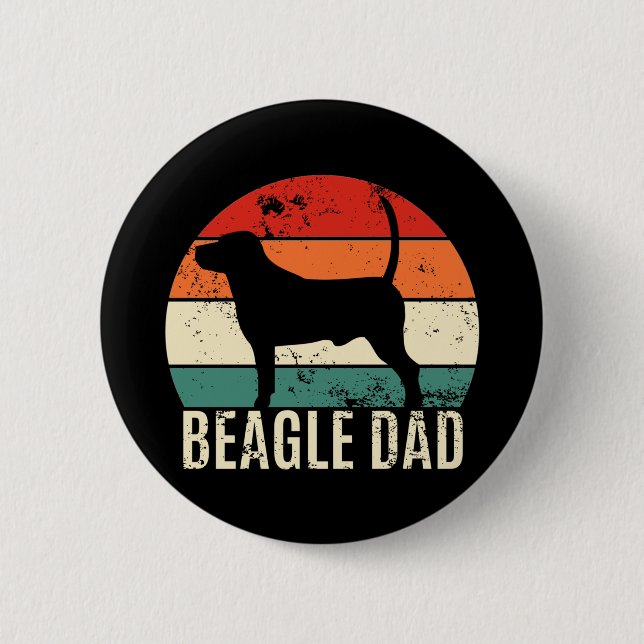 Beagle Dad 6 Cm Round Badge (Front)