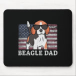 Beagle Dad American Flag 4th Of July Patriotic Bea Mouse Pad<br><div class="desc">Beagle Dad American Flag 4th Of July Patriotic Beagle Design</div>