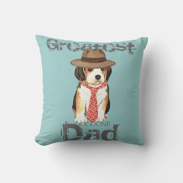 Beagle Dad Cushion (Front)