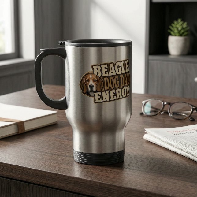 Beagle Dad Energy Travel Mug (Beagle Dad Energy Travel Mug)
