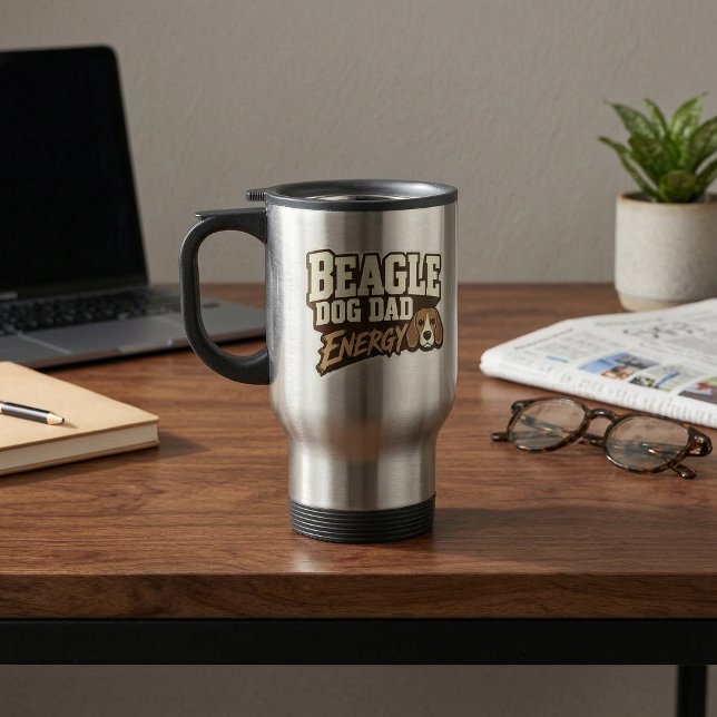 Beagle Dad Energy Travel Mug (Beagle Dad Energy Travel Mug)