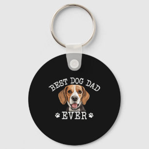 Beagle Dad Fathers Day Vintage Ever Dog Lover  Key Ring