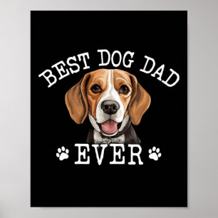 Beagle Dad Fathers Day Vintage Ever Dog Lover Poster