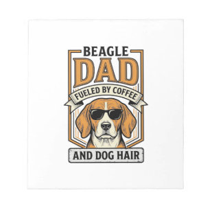 Beagle Dad Fuelled by Coffee and Dog Hair Shirt_1 Notepad