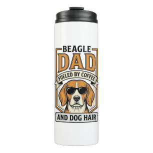 Beagle Dad Fuelled by Coffee and Dog Hair Shirt_1 Thermal Tumbler