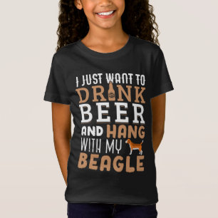 Beagle Dad Funny Father's Day Dog Lover Gift Beer T-Shirt