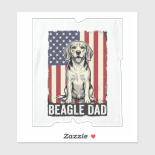 Beagle Dad Patriotic Vintage Dog Shirt Design_1