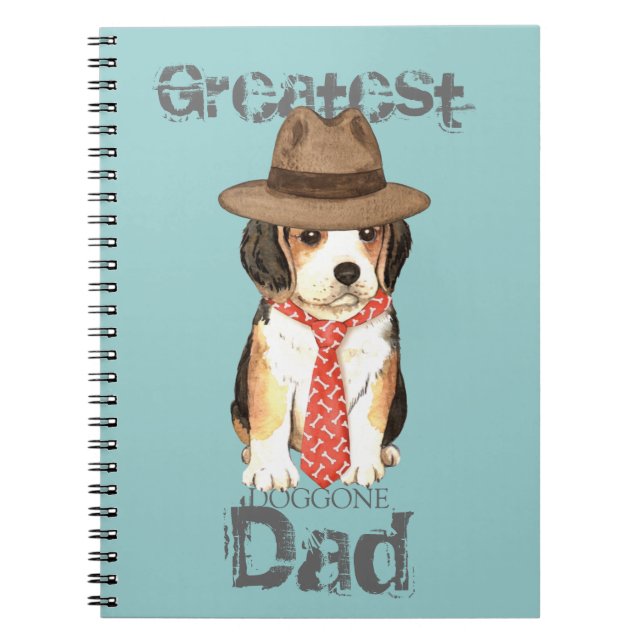 Beagle Dad Spiral Notebook (Front)