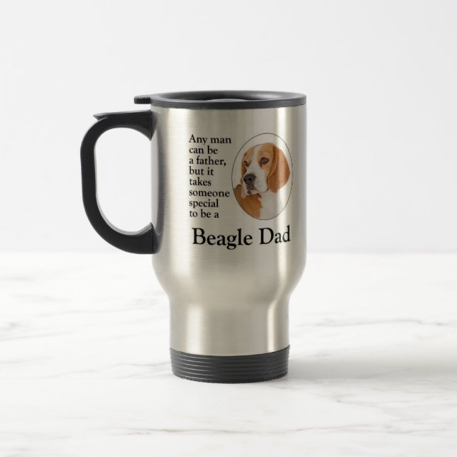 Beagle Dad Travel Mug (Left)