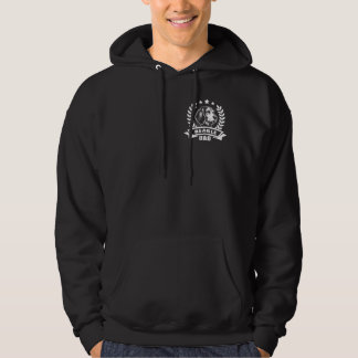"Beagle Dad" with dog head on chest Hoodie