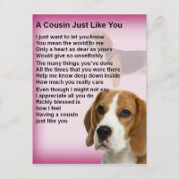 Beagle Design Cousin Poem
