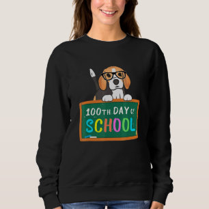 Beagle Dog 100th Day Of School Teacher Student Ide Sweatshirt