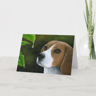 Beagle Dog 116 Green Card