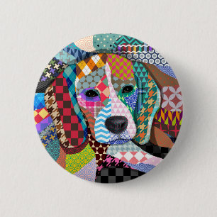 Beagle Dog 161 6 Cm Round Badge
