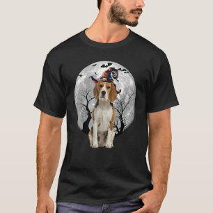 Beagle Dog And Moon Halloween Costume Dog T-Shirt