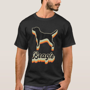 Beagle Dog And Puppy Funny Cartoon Retro Pet Lover T-Shirt