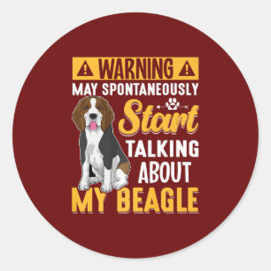 Beagle Dog Art Apparel/ Beagle Dog Lovers Classic  Round Sticker
