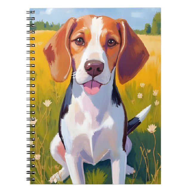 Beagle Dog Art Painting Notebook (Front)