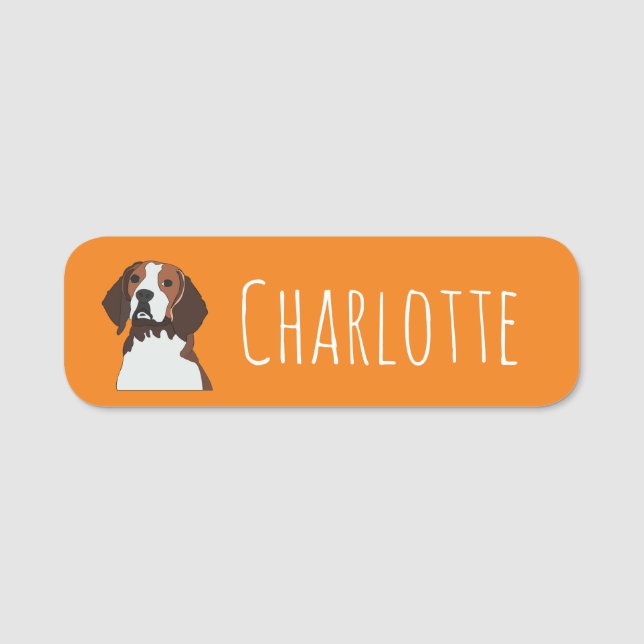 Beagle Dog Beagle  Name Tag (Front)
