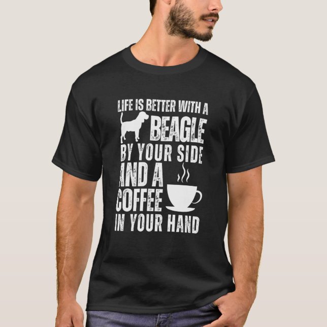 Beagle Dog Beagles Coffee Beagle Mom T-Shirt (Front)