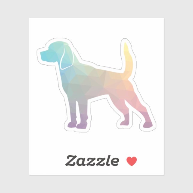 Beagle Dog Breed Geo Silhouette Pastel (Sheet)