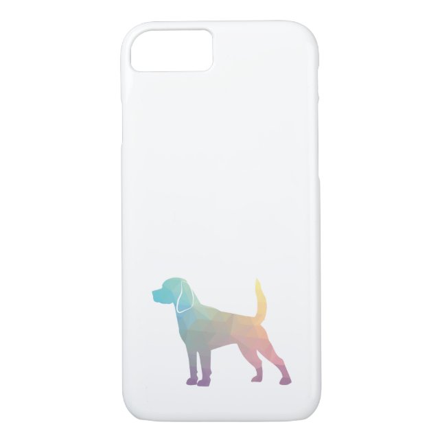 Beagle Dog Breed Geo Silhouette Pastel Case-Mate iPhone Case (Back)