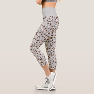 Beagle dog breed - grey capri leggings